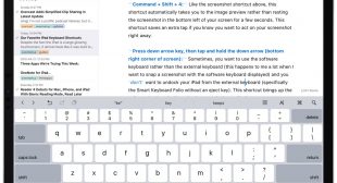 How to view a Hidden “Cheat Sheet” of Keyboard Shortcuts on Your iPad