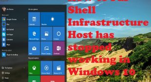 How to Fix Shell Infrastructure Host has stopped working in Windows 10 – My Blog Search UK
